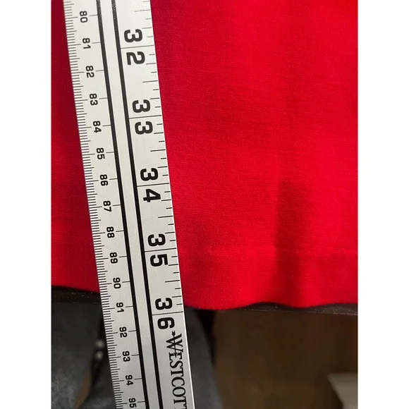 IMNYC Isaac Mizrahi Red 3/4 Sleeve Boat Neck A Line‎ Dress Women's Size XL - Picture 6 of 13